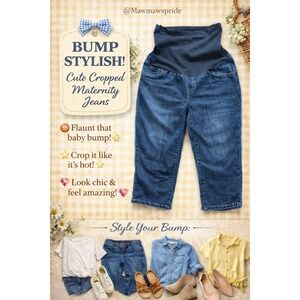 BABY BUMP STYLISH CROPPED JEANS‎ flaunt that bump. Crop it like it is 🔥